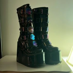 Y.R.U. Dune Mushroom Black/Multi Platform Boots